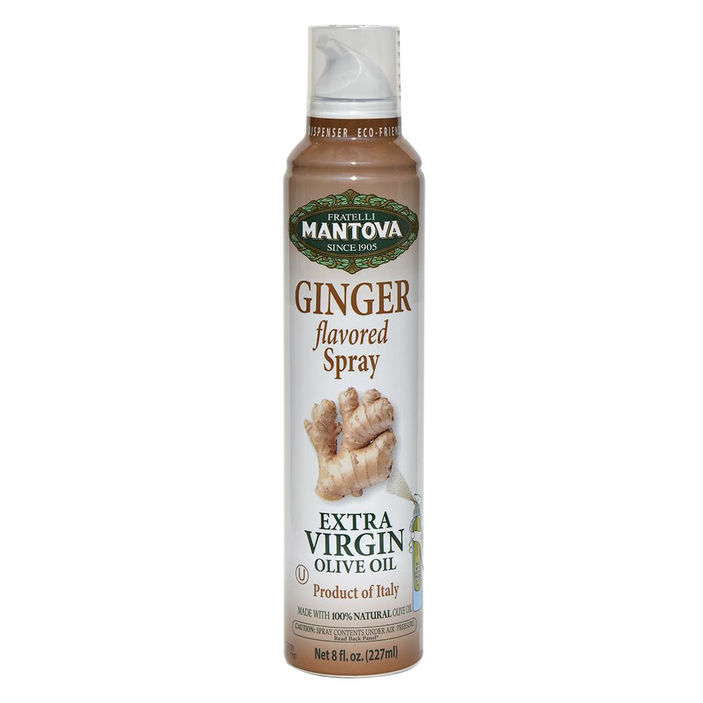 Mantova Spray Ginger Extra Virgin Olive Oil, 8 Ounce
