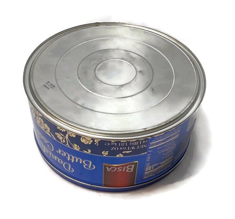 Bisca Danish Butter Cookies, 64 oz Tin, 4 Pound Pack, Delicious