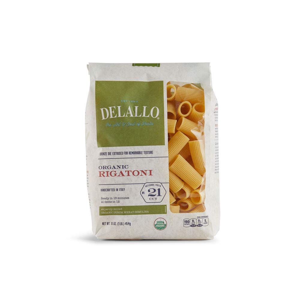DELALLO PASTA SEMOLINA RIGATONI O, 16 OZ (Pack of 16)