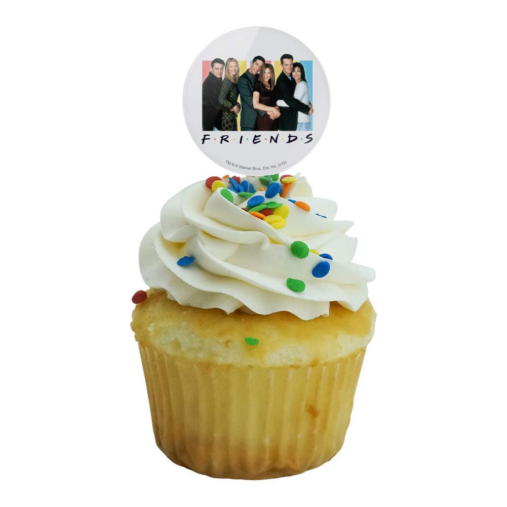 GRAPHICS & MORE Cupcake Picks Set of 6, Acrylic, Multi Color, Friends Theme, Model CUPCAKE.ROUND.WBGAM031.Z004804_8