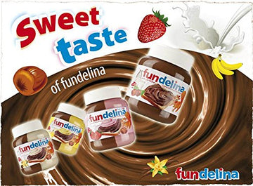 Fundelina Hazelnut & Fruit Spread - All Natural Chocolate Hazelnut Strawberry - 1 Pack