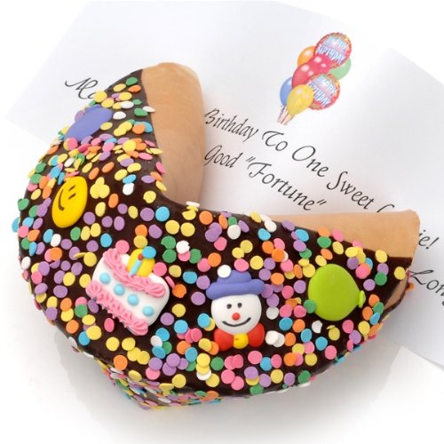 Happy Birthday Giant Fortune Cookie (Caramel)