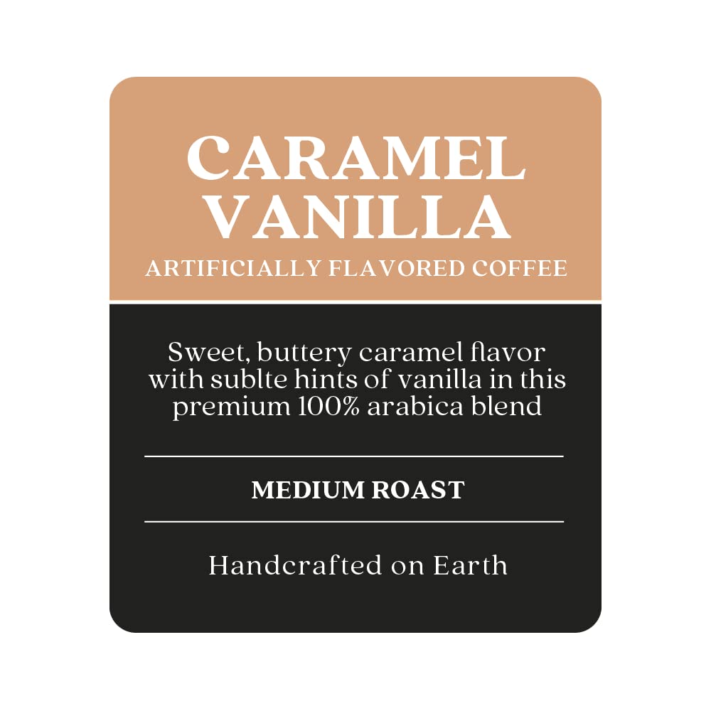Copper Moon Coffee Pods for Keurig K-Cup, Medium Roast, Caramel Vanilla, 12 Count