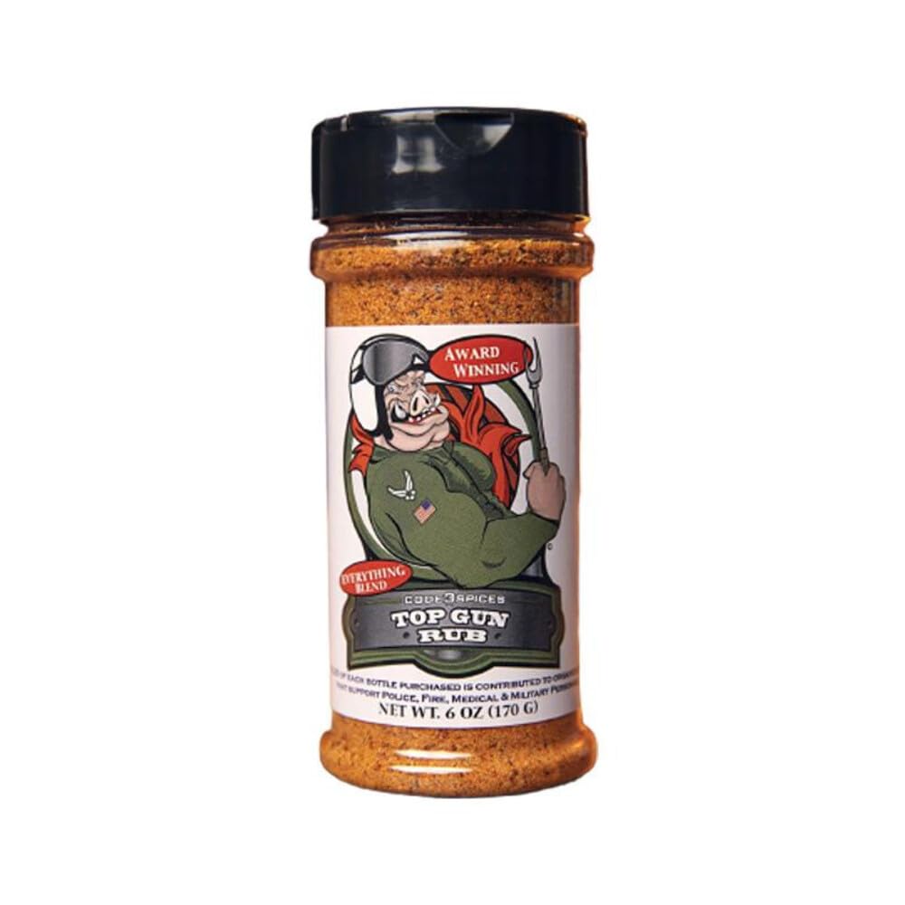 Code 3 Spices Top Rub, 6 Ounce, Plastic, Model 53124, No Color