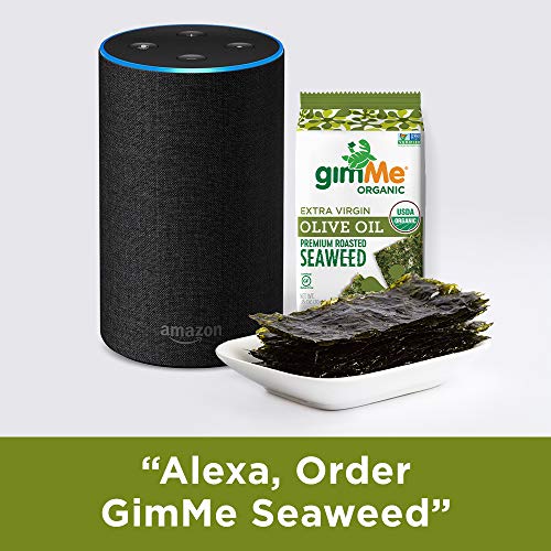 gimMe Organic Roasted Sea Snacks, Extra Virgin Olive Oil, Keto, Vegan, Gluten-Free, 12 Count