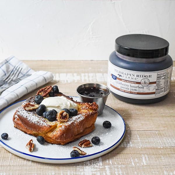 Terrapin Ridge Farms Blueberry spirit-inspired flavor Pecan Jam, 32 Ounce, Sweet & Flavorful, Perfect for Toast, Meats, and Desserts