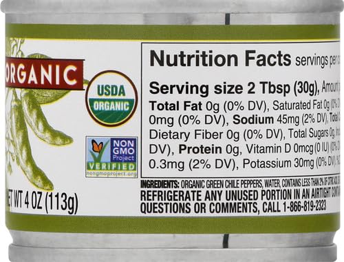Rio Luna, Organice Diced green chile, 4 Ounce