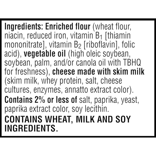Cheez-It Cheese Crackers, Baked Snack Crackers, Lunch Snacks, Original, 12.4oz Box (1 Box)