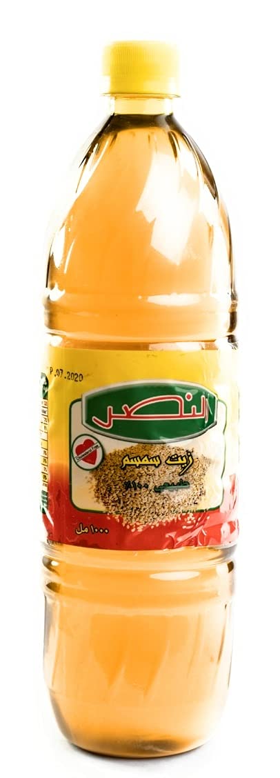 Elnasr Sesame Oil, All Natural, 100% Pure, Original, 1 liter (33.81 fl oz) (Pack of 1)
