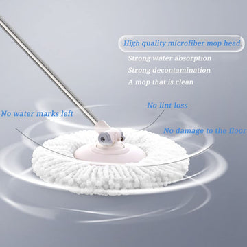 5Pcs Microfiber Replacement Mop Head Spin Mop Head Replacement 5-Pack, Microfiber Refill Heads Universal For 360 Spin Magic Mopp