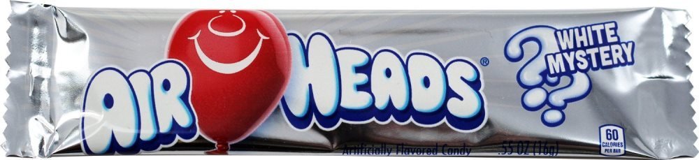 Airheads Candy, White Mystery, 0.55 oz Bar (Pack of 108)