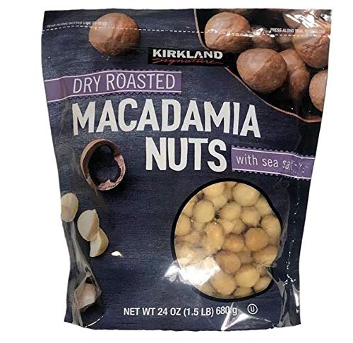Kirkland Signatures Dry Roasted Macadamia Nuts with Sea Salt 24 Oz. (Single)