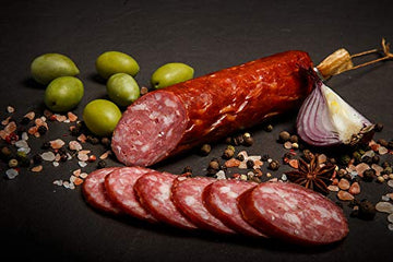 The Sausage Maker Salami Casing Kit, 76mm (3”) Dia. x 24” Fibrous Casings, 20ct with Pliers and Rings, 24 Piece Set