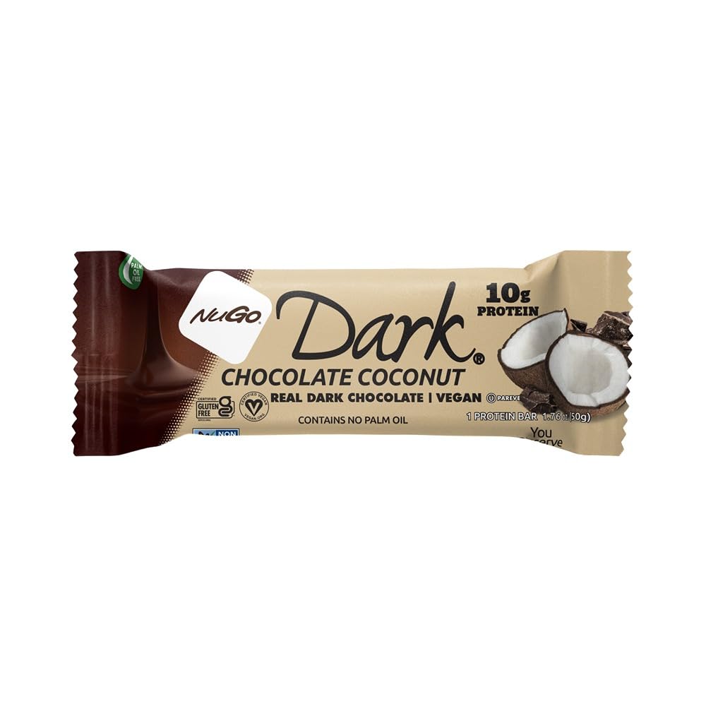 Nugo Bar Dark Coconut Chocolate 1.76oz (Pack of 12)