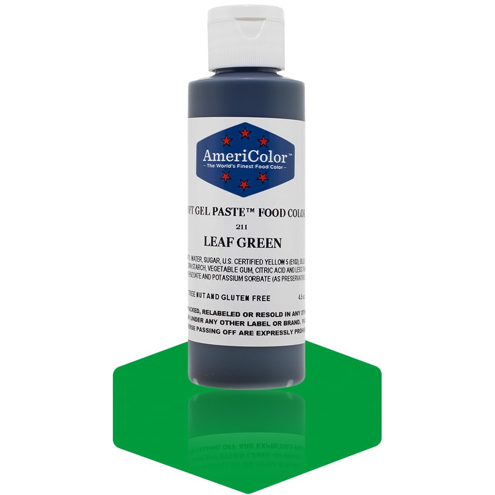 Americolor Soft Gel Paste Food Color, 4.5-Ounce, Leaf Green
