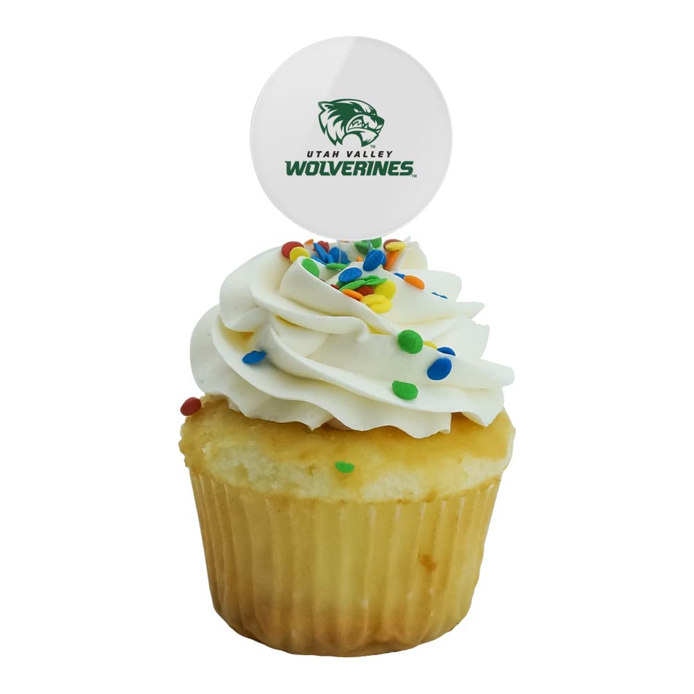Utah Valley University Secondary Logo Cupcake Picks Toppers Decoration Set Of 6