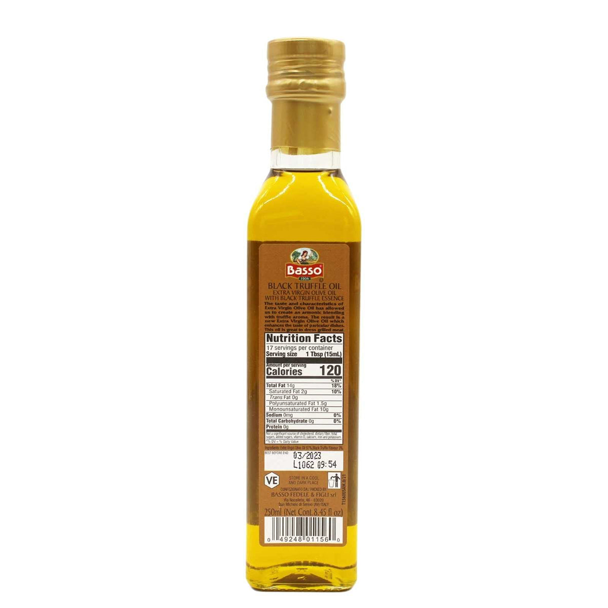 Black & White Truffle Oil Set, Large Bottle Size, 2 Bottles X 8.5Oz (250 Ml), High Concentrate,