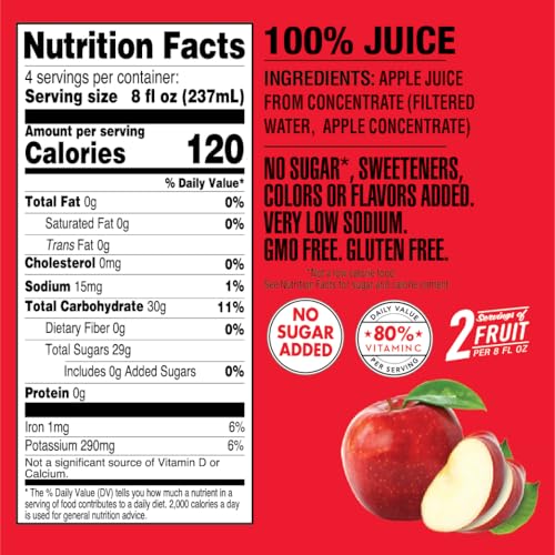 Langers 100% Juice Apple 32 Fl Oz (Pack of 12)