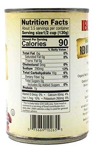 Iberia Organic Red Kidney Beans 15.5 oz (Pack of 8)