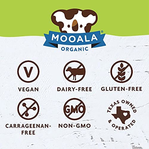 Mooala Organic Vanilla Bean Almond Milk Unsweetened 32 fl oz (Pack of 6) - Shelf-Stable, Lactose Free, Gluten-Free, Vegan, No Ad
