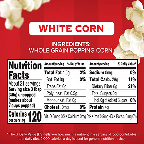 Orville Redenbachers Original Gourmet White Popcorn Kernels 30 oz