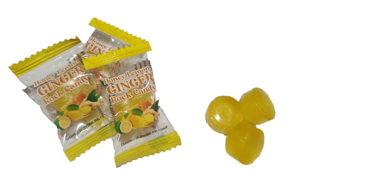 Gt Honey Lemon Ginger Rock Candy, 4.41 Ounce Bag, 1 Pack