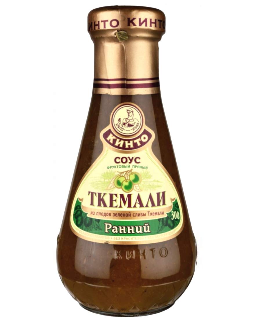Magiya vostoka Tkemali Green Plum Sauce for Meat, Grill and Barbecue 300g10.58oz Traditional Georgian Cuisine by Kinto (Hot and