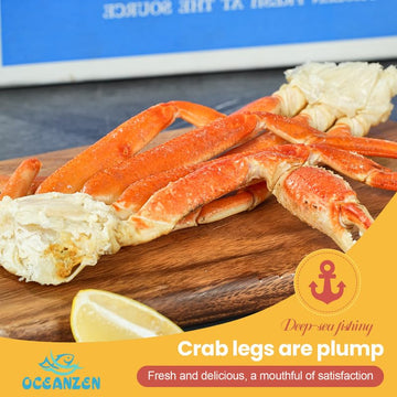 Oceanzen: Premium Alaskan Largest Size Snow Crab Legs(Approximately 10-12 Oz Per Cluster) (6Lbs) - Overnight Shipping Monday To
