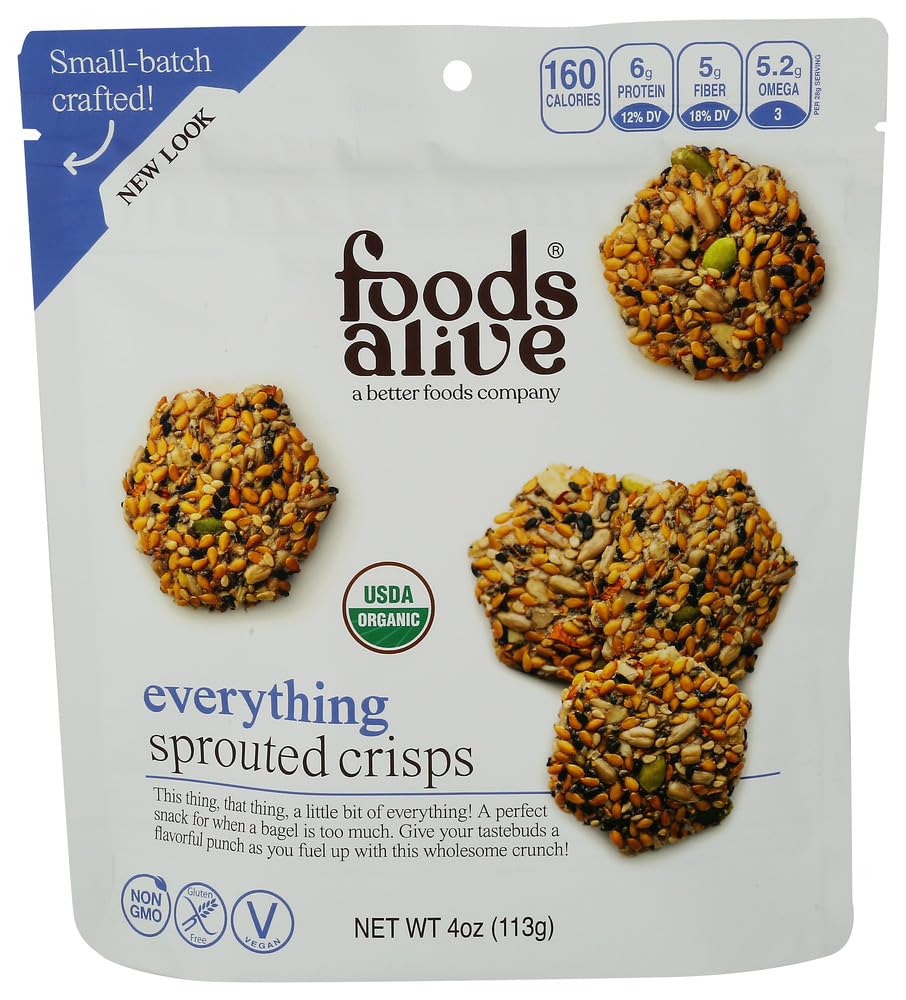 Foods Alive Everything Sprouted Crisp 4 oz (Pack of 6)