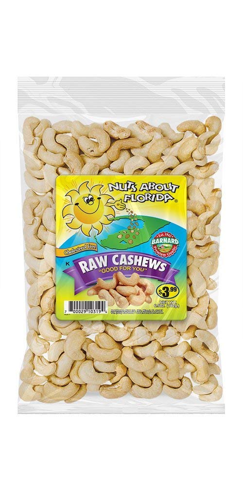 NUTS ABOUT FLORIDA Naf Raw Cashews, 6 OZ