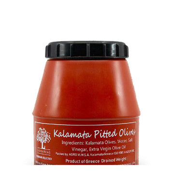 Liokareas Black Kalamata Olives - Pitted, Non-GMO, Gluten Free, 4.4 lbs