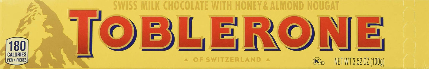 Toblerone, Swiss Milk Chocolate Bars, 3.52 Oz, (Pack of 6)