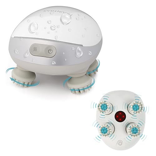 Mountrax 5 In 1 Electric Scalp Massager, Portable Heated Head Kneading 88 Massage Nodes, 2 Styles & 3 Speed Modes, Body For Deep