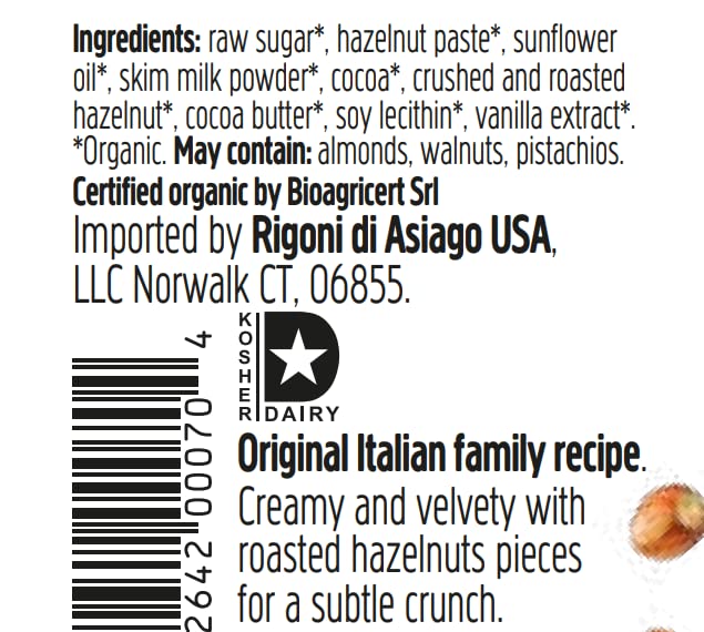 Nocciolata - Spread Organic Hazelnut Cocoa Crunch - Case Of 6-8.82 Ounces