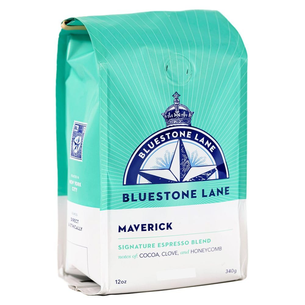 Bluestone Lane Ground Coffee Maverick Espresso Blend Medium Roast 12 Ounce Bag
