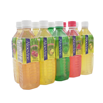 Aloevine Aloe Vera Drink Juice Variety Pack | 16.9 oz (Pack of 10) | Includes Original, Watermelon, Mango, Pomegranate, Pineapple