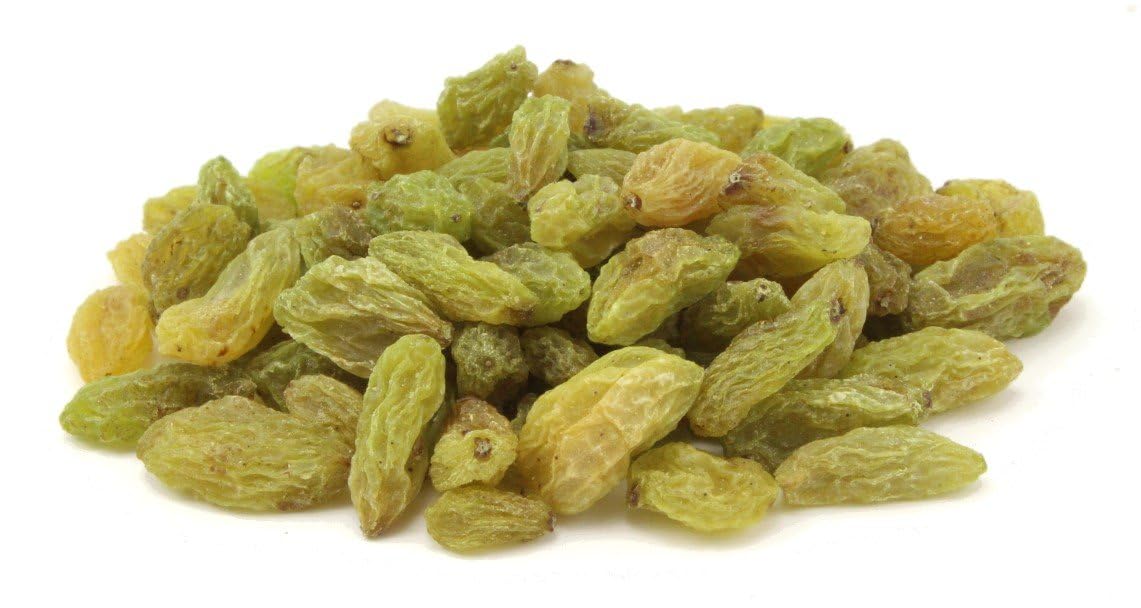 US Snacks Seedless Green Raisins, 2 Pound