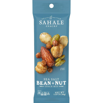 Sahale Snacks Sea Salt Bean + Nut Snack Mix, 1.25 Ounces (Pack Of 18)