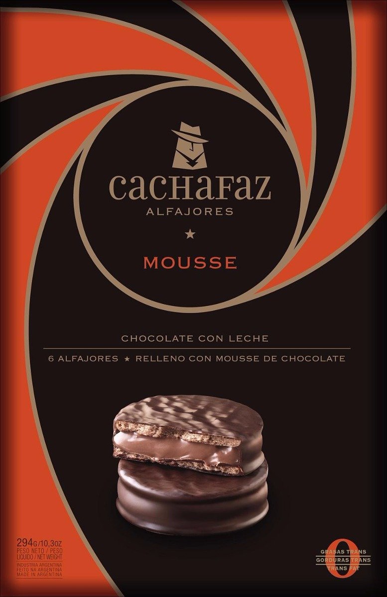 Cachafaz Alfajor Cookie Sandwich with Chocolate Mousse 6 Units