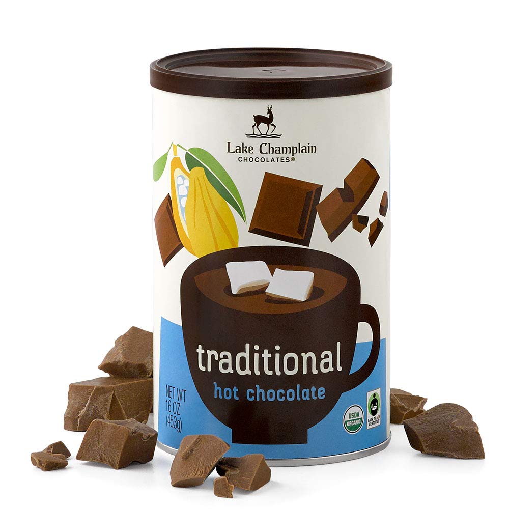 Lake Champlain Gourmet Traditional Hot Chocolate Mix, 16 Servings, 1 pound (2 pack)