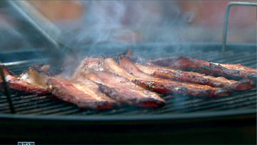 Burgers Smokehouse Smoked Bacon Steaks, Pepper Coated, Four 1 lb Packages