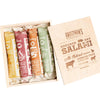 FoustmanS Salami Wooden Gift Box Artisan Nitrate-Free Naturally Supports Wellnessd Flavors - San Francisco Style Pork Cabernet Beverage-Inspired Beef And Pepperoni Pack Of 4 8 Oz Each