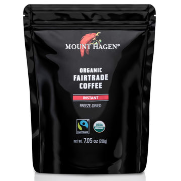 Mount Hagen 7.05oz Organic Freeze Dried Instant Coffee - 2 Pack | Eco-friendly, Fair-Trade Instant Coffee in Resealable Pouch Ba