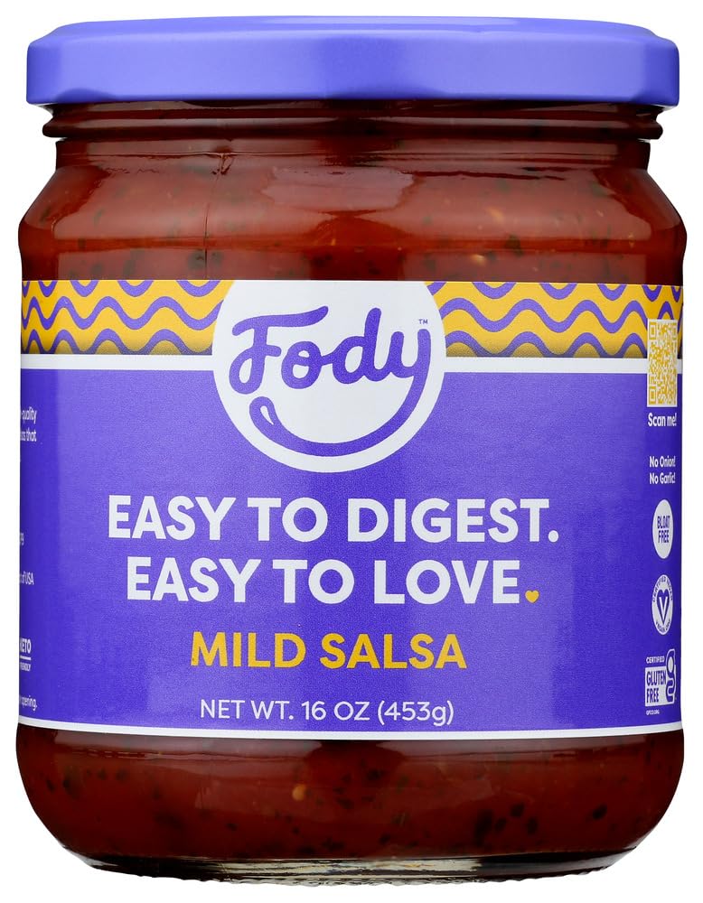 FODY - Low FODMAP Mild Salsa 453g (16oz) (Pack of 6)