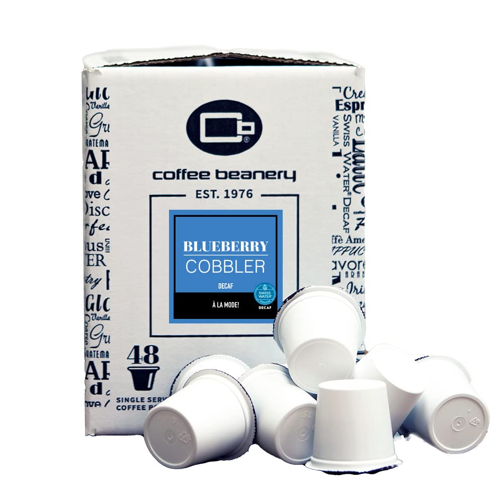 Blueberry Cobbler Decaf Coffee Pods By Coffee Beanery | 48Ct Bulk Medium Roast Arbica Coffee