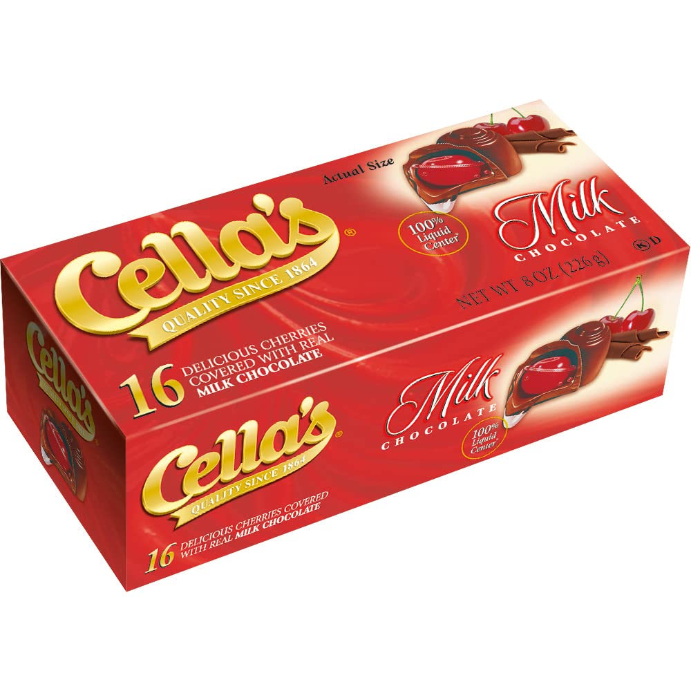 Cellas Cherries Covered with Real Milk Chocolate - 16 CT 8oz