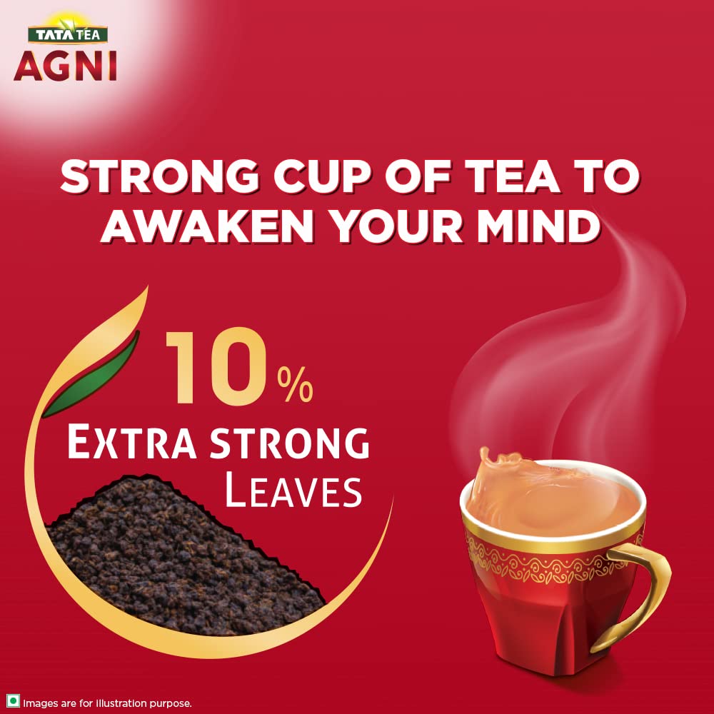 Tata Tea Agni | Strong Chai With 10% Extra Strong Leaves | Black Tea | 1 Kg