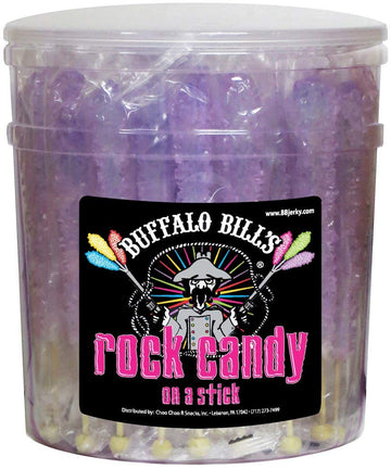 Buffalo Bills Tutti-Frutti (Lavender) Rock Candy On A Stick (36-Ct Tub Lavender Rock Candy Sticks)