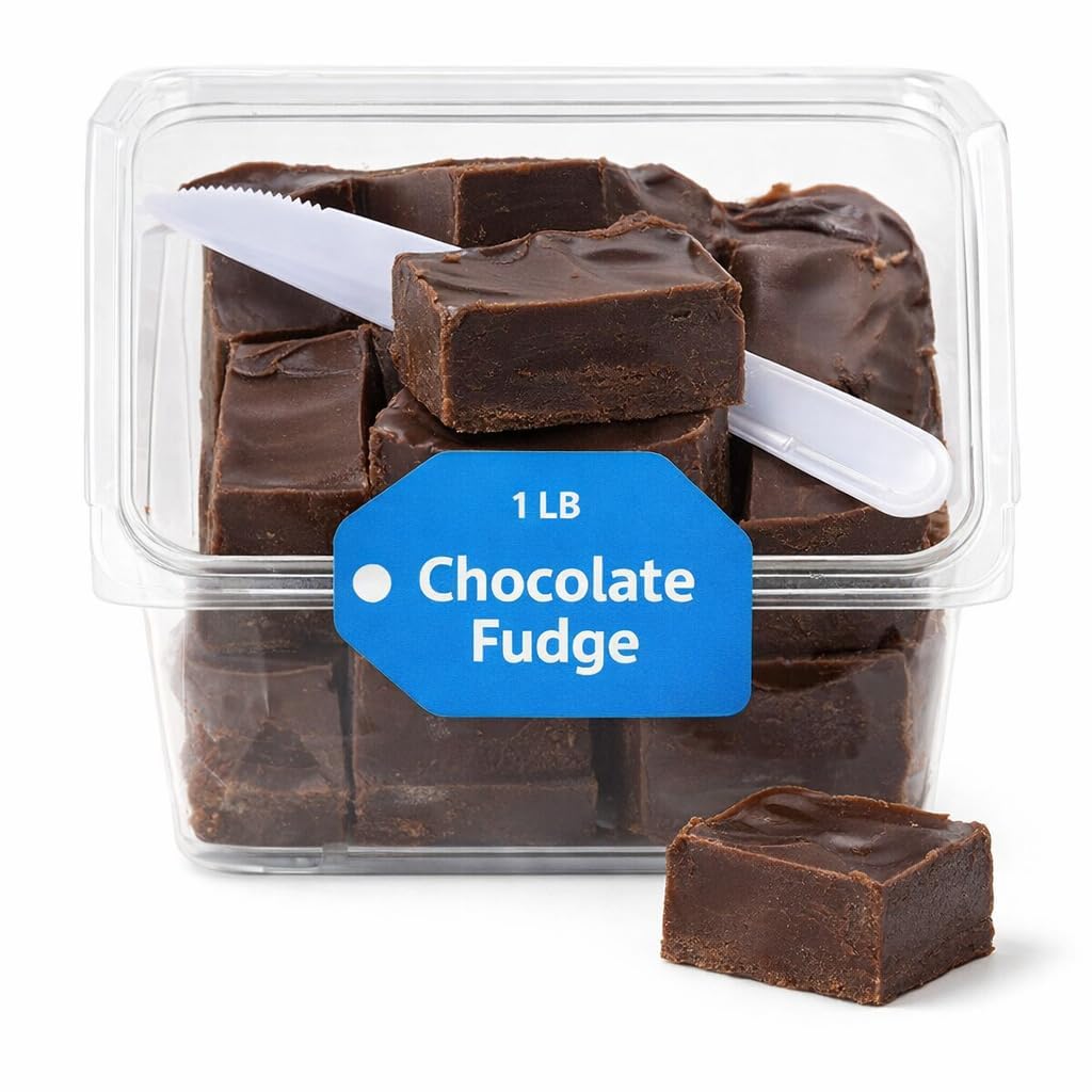 Chocolate Fudge, 1 Pound, Rich Creamy Bite-Size Sweets for Sharing