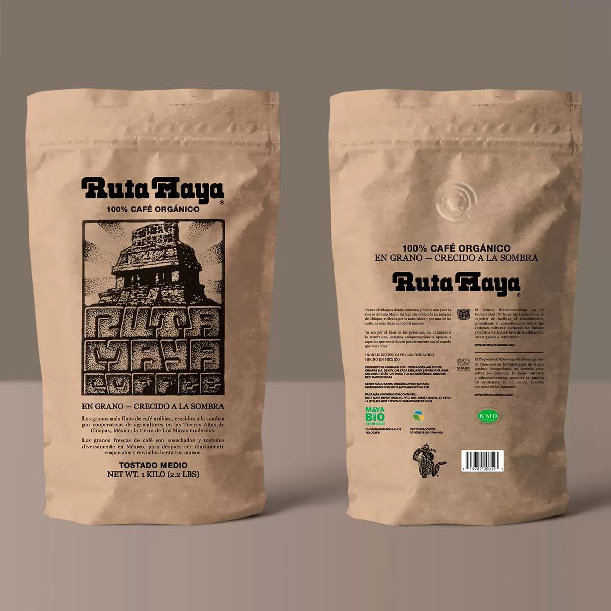 Ruta Maya Organic Coffee Medium Roast, 32 Ounce (Pack of 1) - Premium Quality Coffee, Rich Flavor, Perfect for Daily Brew